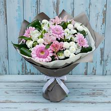 Букет цветов из:  Герберы, Альстромерии и Хризантемы в Новоалександровске