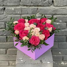 Цветочная композиция из Розы в коробке в Новоалександровске