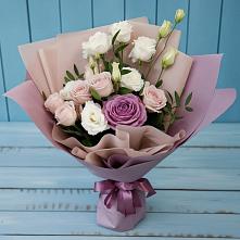 Букет цветов из:  Розы и Лизиантусы #REPLACE_PRED# Новоалександровске