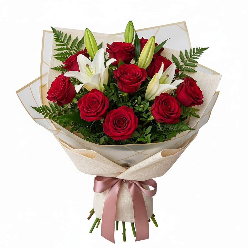 Букет цветов из: Лилии и Розы в Новоалександровске