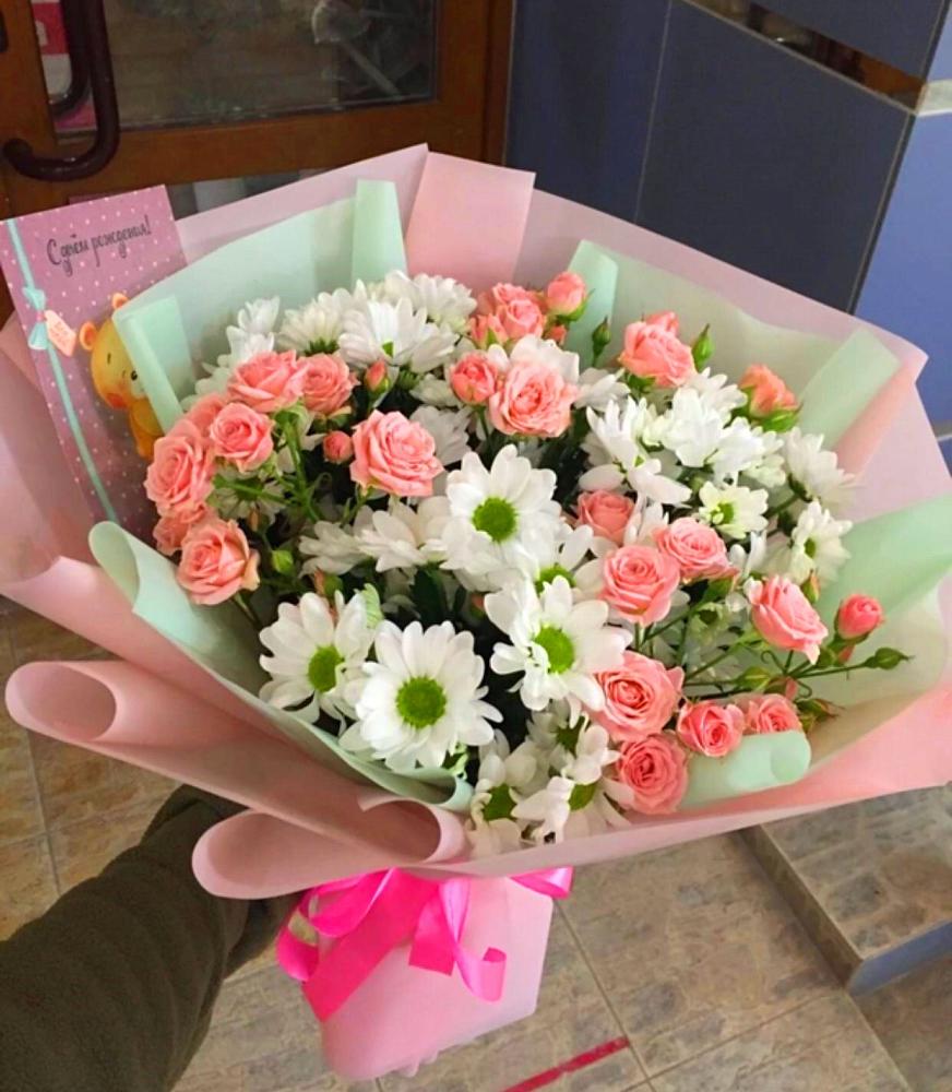 Букет цветов из: Розы и Хризантемы в Новоалександровске