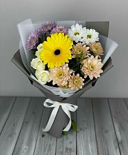 Букет цветов из:  Розы, Герберы и Хризантемы в Новоалександровске