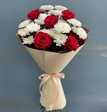Букет цветов из:  Розы и Хризантемы в Новоалександровске