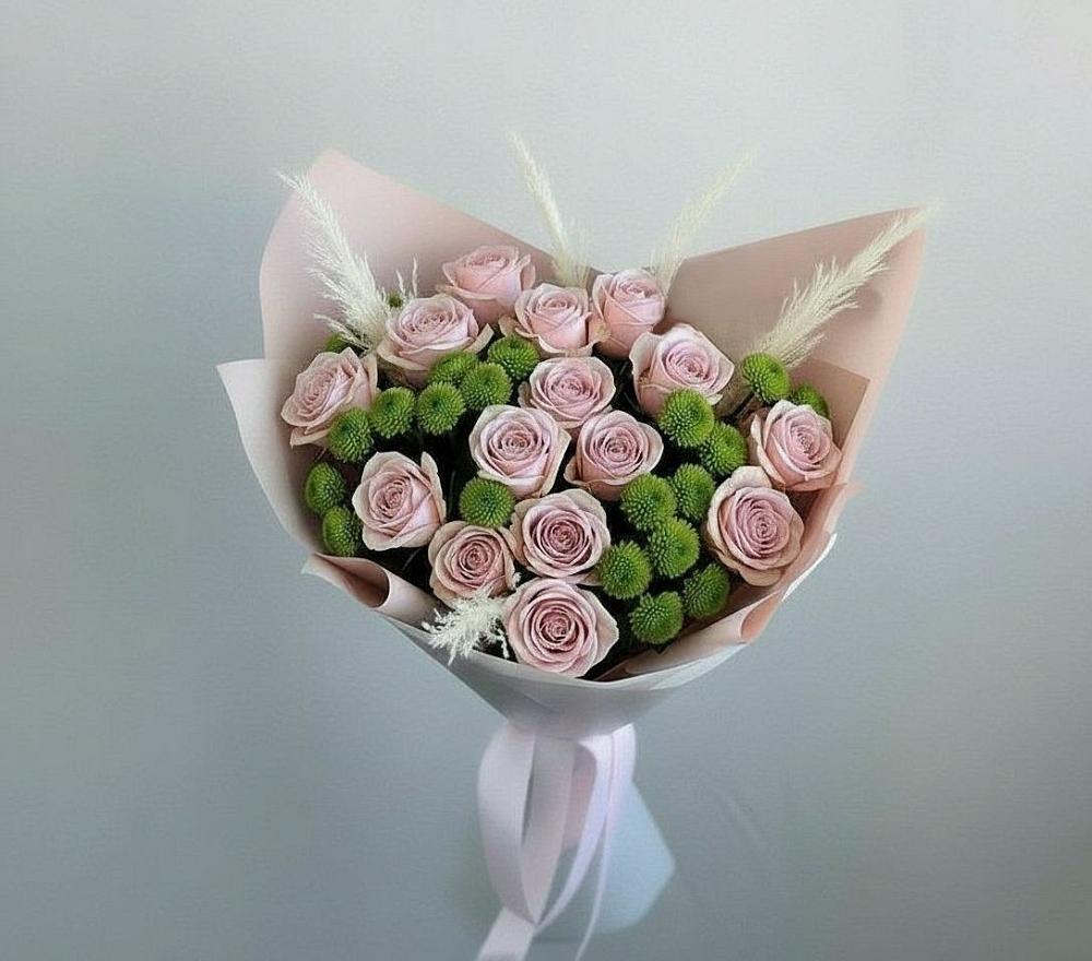 Букет цветов из: Розы и Хризантемы в Новоалександровске