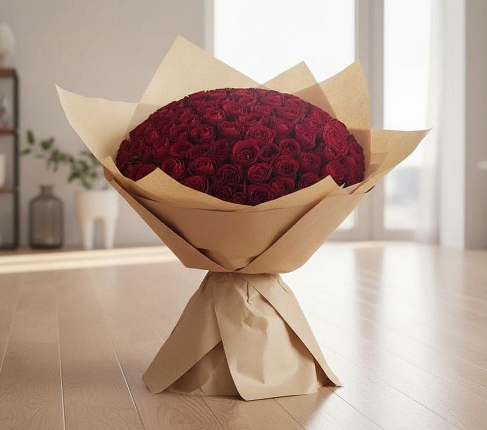 Букет 101 Красная роза в Новоалександровске