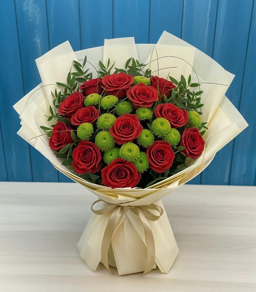 Букет цветов из: Розы и Хризантемы в Новоалександровске