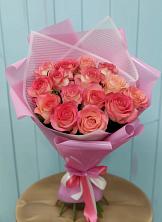 Букет 15 Розовых роз Равель в Новоалександровске