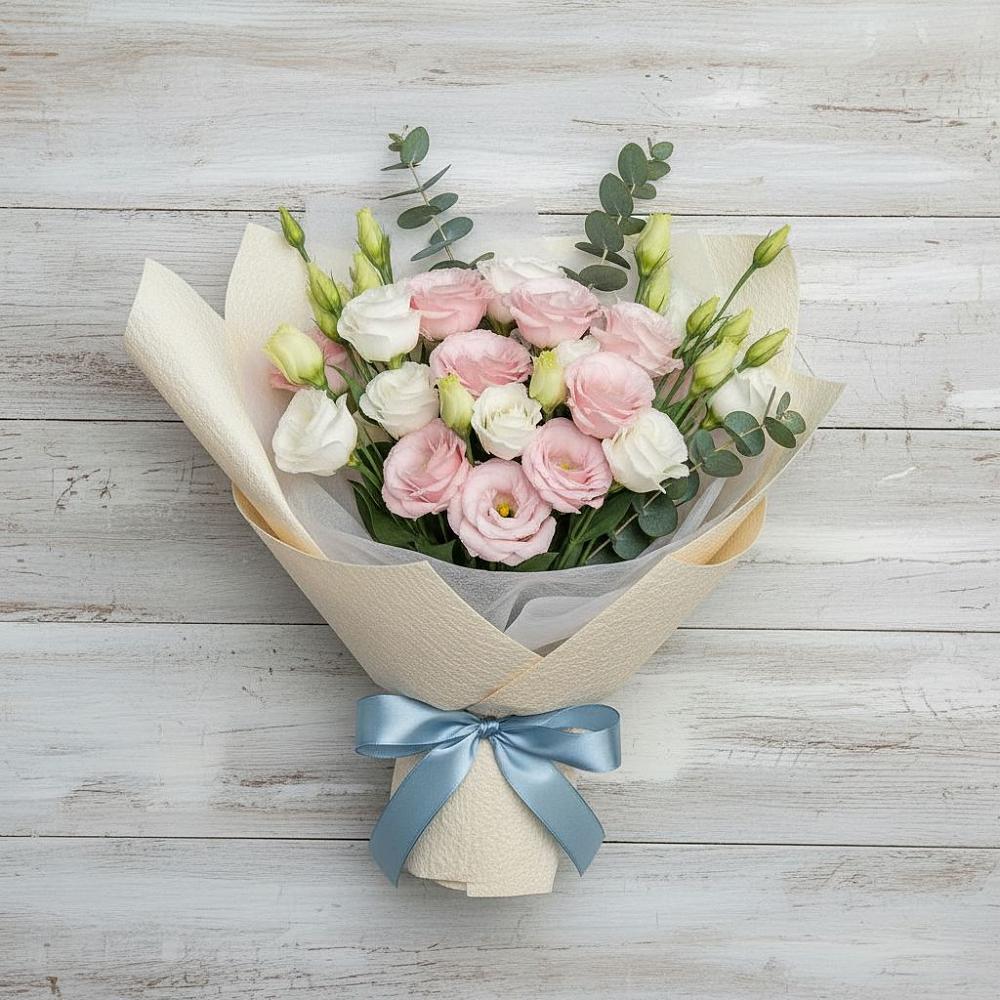 Букет цветов из: Лизиантусы в Новоалександровске